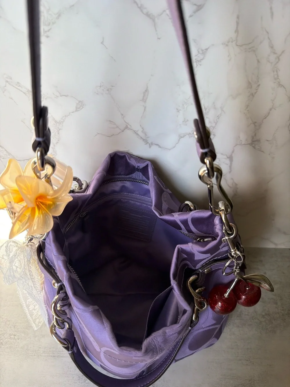 NWOT Lilac Purple Coach Carly Shoulder Bag